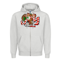 Dove Grey joy with baseball and christmas gift and candies Zipper Hoodie - AdoDesignShop