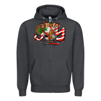 Smoke joy with baseball and christmas gift and candies Zipper Hoodie - AdoDesignShop