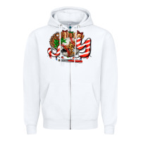White joy with baseball and christmas gift and candies Zipper Hoodie - AdoDesignShop