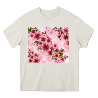 Cream hibiscus flowers with glitter Heavy Core Tee - TumblerDesignByShophia
