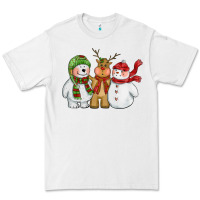 White christmas polar bear reindeer and snowman Premium Tee - CowGirlArtShop