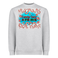 Heather Grey candy cane Christmas Heavyweight Sweatshirt - AdoDesignShop