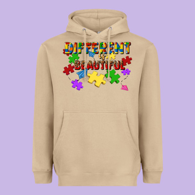 Different Is Beautiful Heavyweight Hoodie Designed By Jahusdesignshop