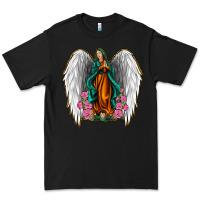 Black Angel Wing Lady of Guadalupe Premium Tee - Jasminsmagicworld