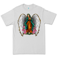 Dove Grey Angel Wing Lady of Guadalupe Premium Tee - Jasminsmagicworld