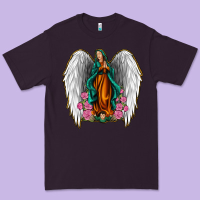Angel Wing Lady Of Guadalupe Premium Tee Designed By Jasminsmagicworld