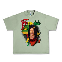 Oil Green Free-ish since 1865 black woman Urban Heavy Tee - FaDigitalArtStudio