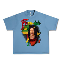 Pebble Blue Free-ish since 1865 black woman Urban Heavy Tee - FaDigitalArtStudio