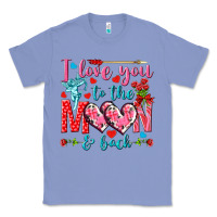 Colony Blue I love you to the moon and back Valentine's Day Classic Tee - HowdyJamesFarm