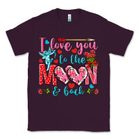 Plum I love you to the moon and back Valentine's Day Classic Tee - HowdyJamesFarm