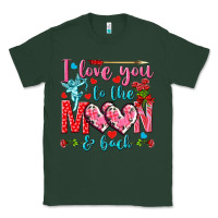 Sports Green I love you to the moon and back Valentine's Day Classic Tee - HowdyJamesFarm