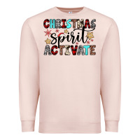 Pale Pink christmas spirit activate Premium Sweatshirt - JahusDesignShop
