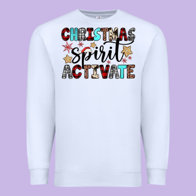 Christmas Spirit Activate Premium Sweatshirt Designed By Jahusdesignshop