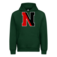 Forest Green Northeastern Gifts, Huskies Long Sleeve Urban Hoodie - DesigneFamous