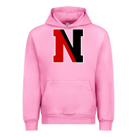 Fuchsia Pink Northeastern Gifts, Huskies Long Sleeve Urban Hoodie - DesigneFamous