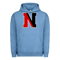 Pigment Pebble Blue Northeastern Gifts, Huskies Long Sleeve Urban Hoodie - DesigneFamous