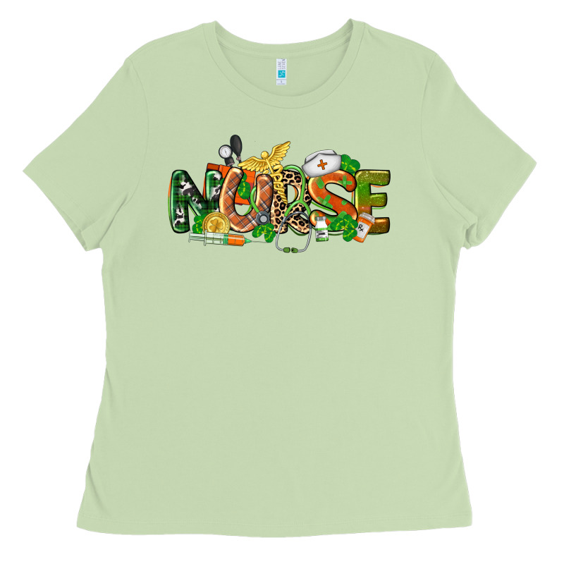 St. Patrick's Day Nurse Ladies Tee by CowGirlArtShop | Teevron