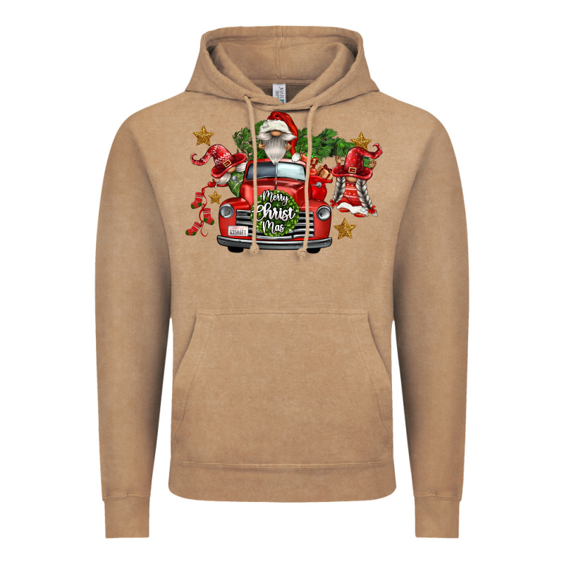 Merry Christmas Truck Gnomies Vintage Hoodie by FaDigitalArtStudio | Teevron