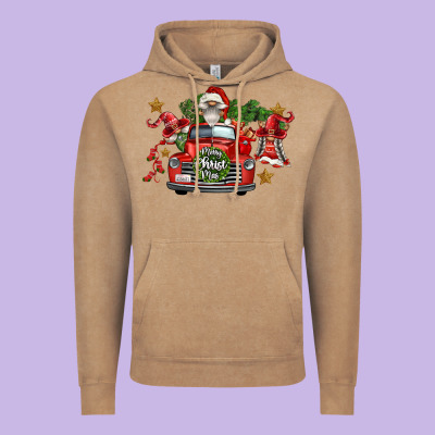Merry Christmas Truck Gnomies Vintage Hoodie Designed By Fadigitalartstudio