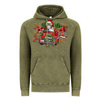 Vintage Olive merry christmas truck gnomies Vintage Hoodie - FaDigitalArtStudio