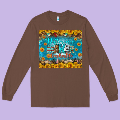 Difference Maker Teacher Life Tumbler Long Sleeve Tee Designed By Bundleandbundleshop