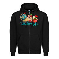 Black teacher life Zipper Hoodie - AdoDesignShop