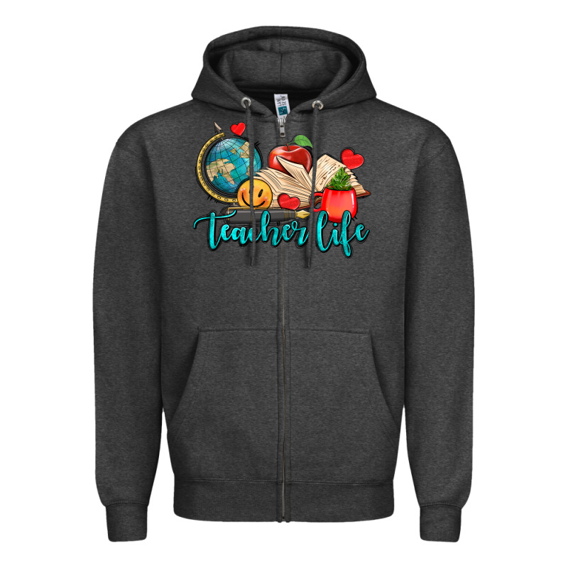 Teacher Life Zipper Hoodie by AdoDesignShop | Teevron