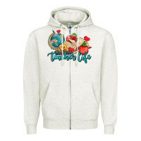 Oatmeal Heather teacher life Zipper Hoodie - AdoDesignShop