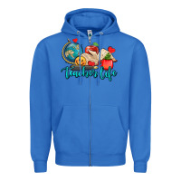 True Royal teacher life Zipper Hoodie - AdoDesignShop