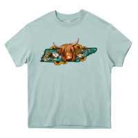 Arona tennessee map long haired cow Heavy Core Tee - Jasminsmagicworld