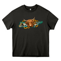 Asphalt tennessee map long haired cow Heavy Core Tee - Jasminsmagicworld
