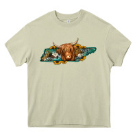 Mossy tennessee map long haired cow Heavy Core Tee - Jasminsmagicworld