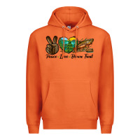 Carrot Peace Love Brown Trout Premium Hoodie - LillyAllenDesigns
