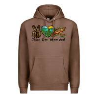 Chestnut Peace Love Brown Trout Premium Hoodie - LillyAllenDesigns