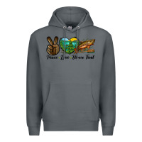 Rock Peace Love Brown Trout Premium Hoodie - LillyAllenDesigns
