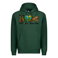 Sports Green Peace Love Brown Trout Premium Hoodie - LillyAllenDesigns