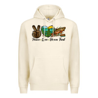 Tofu Peace Love Brown Trout Premium Hoodie - LillyAllenDesigns