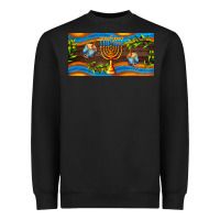 Black hanukkah with candlestick Heavyweight Sweatshirt - AdoDesignShop