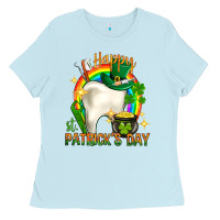Baby Blue Happy Dentist St. Patrick's Day Ladies Tee - HowdyJamesFarm