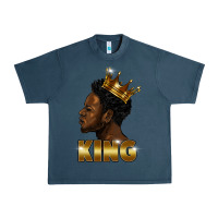 Midnight Navy black king Urban Heavy Tee - FaDigitalArtStudio
