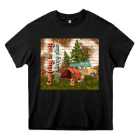 Black camping is my happy place Heavy Core Tee - TumblerDesignByShophia