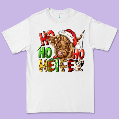 Ho Ho Ho Heifer Premium Tee Designed By Cowgirlartshop