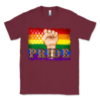 Burgundy lgbtq  flag and hand pride Classic Tee - Artiststas