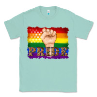 Seafoam lgbtq  flag and hand pride Classic Tee - Artiststas
