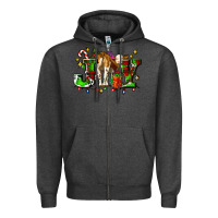 Charcoal Heather joy with baby cow and christmas gifts mistletoe Zipper Hoodie - AdoDesignShop