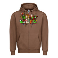 Chestnut joy with baby cow and christmas gifts mistletoe Zipper Hoodie - AdoDesignShop