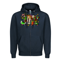 Navy joy with baby cow and christmas gifts mistletoe Zipper Hoodie - AdoDesignShop