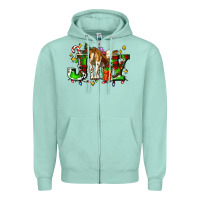 Seafoam joy with baby cow and christmas gifts mistletoe Zipper Hoodie - AdoDesignShop