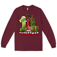 Burgundy first christmas Long Sleeve Tee - FaDigitalArtStudio