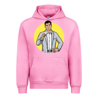 Fuchsia Pink sterling archer Urban Hoodie - DesigneFamous